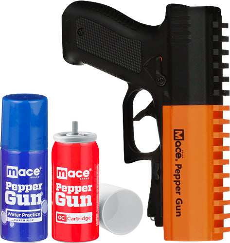 Mace Pepper Spray Pepper Gun - W/strobe Led Orange/black 28g - Skoutley Outdoors LLC