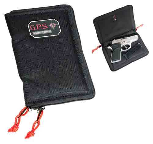 Gps Pistol Sleeve Medium - Lockable Zipper Black Nylon - Skoutley Outdoors LLC