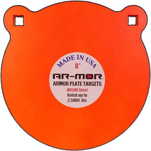 Ar-mor 8" Ar500 Steel Gong - 3/8" Thick Steel Orange Round - Skoutley Outdoors LLC