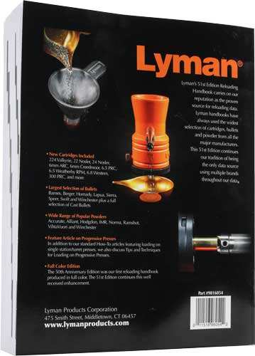 Lyman 51st Reloading Handbook - Softcover - Skoutley Outdoors LLC