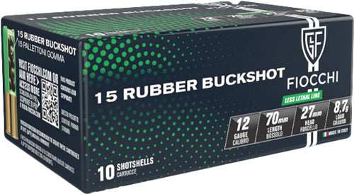 Fiocchi Rubber Buck 12ga 2.75" - 15-pellet 10rd 25bx/cs - Skoutley Outdoors LLC