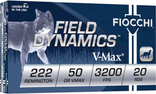 Fiocchi 222 Rem 50gr V-max - 20rd 10bx/cs - Skoutley Outdoors LLC