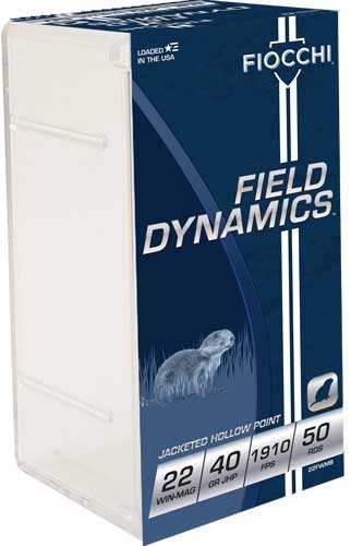 Fiocchi 22wmr 40gr Jhp 1910fps - 50rd 40bx/cs - Skoutley Outdoors LLC