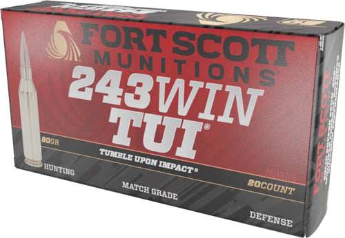 Fort Scott 243 Win 80gr Tui - Solid Copper 20rd 10bx/cs - Skoutley Outdoors LLC