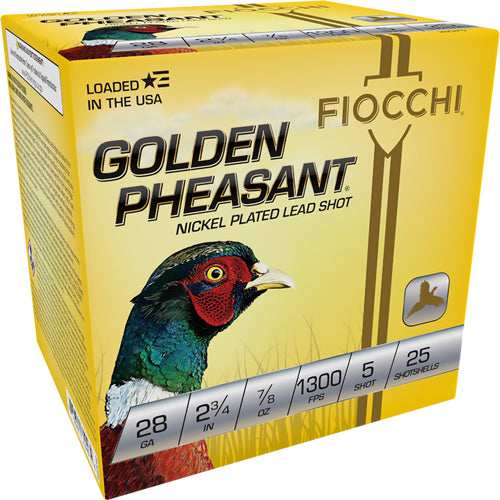 Fiocchi Golden Pheasant 28ga - 2.75" 7/8oz #5 25rd 10bx/cs - Skoutley Outdoors LLC