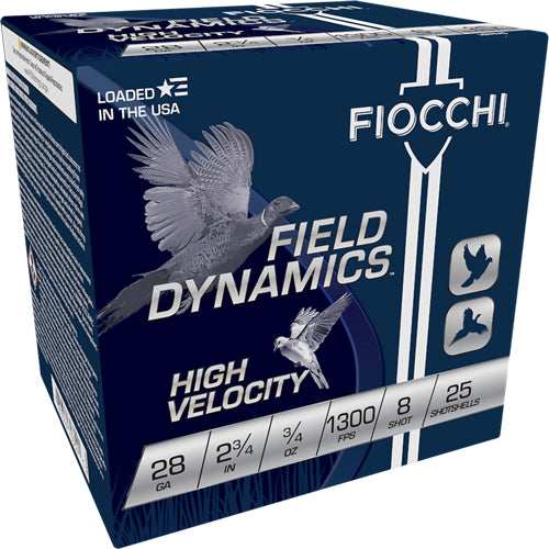 Fiocchi 28ga 2.75" 3/4oz #8 - 1300fps 25rd 10bx/cs - Skoutley Outdoors LLC