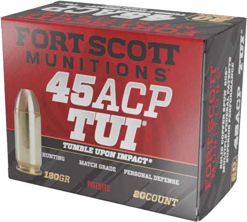 Fort Scott 45acp 180gr Tui - Solid Copper 20rd 25bx/cs - Skoutley Outdoors LLC