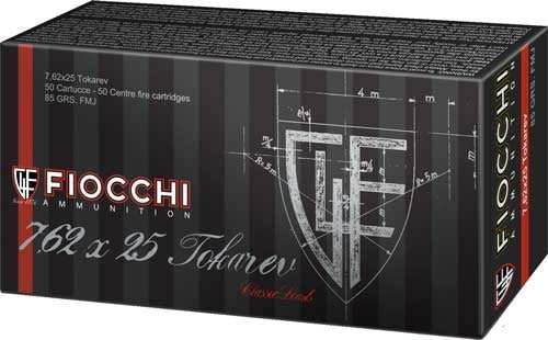 Fiocchi 7.62x25 Tokarev - 85gr Fmj 50rd 20bx/cs - Skoutley Outdoors LLC