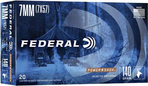 Federal Power-shok 7x57mm - Mauser 140gr Sp 20rd 10bx/cs - Skoutley Outdoors LLC