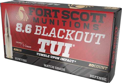 Fort Scott 8.6 Blackout 235gr - Tui Solid Copper 20rd 10bx/c - Skoutley Outdoors LLC
