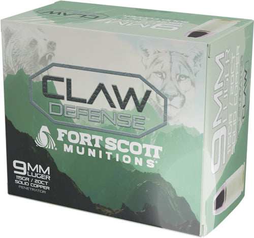 Fort Scott 9mm Luger 115gr - Claw Defense Fn 20rd 25bx/cs - Skoutley Outdoors LLC