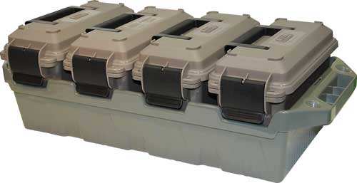 Mtm 4-can Ammo Crate W/ 4 .30 - Cal Ammo Cans Army Grn/dk Erth - Skoutley Outdoors LLC