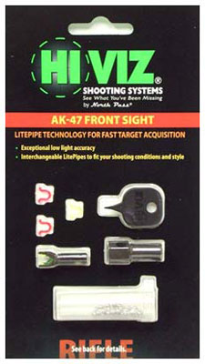 Load image into Gallery viewer, Hiviz Front Sight Ak47/74/akm - With Red+green Litepipes
