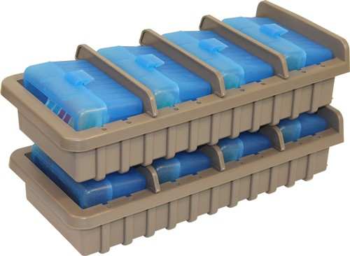 Mtm Ammo Rack W/ 4 Rs50 50rnd - Flip Top Boxes Clr Blue/dk Eth - Skoutley Outdoors LLC