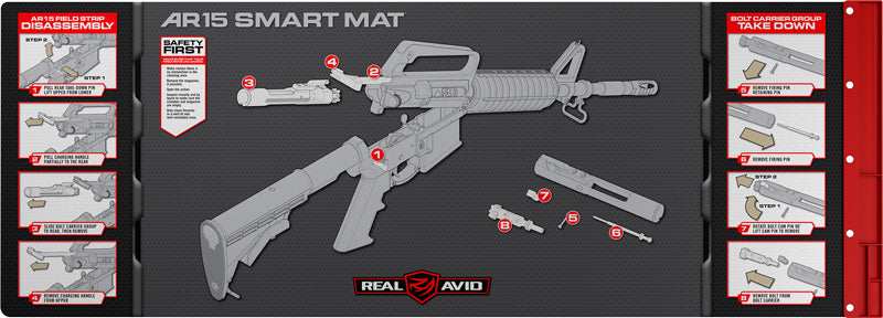 Real Avid Smart Mat Ar15 W/ - Parts Keeper 43"x16" Neoprene - Skoutley Outdoors LLC