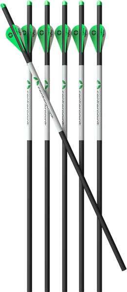 Centerpoint Xbow Arrow 20" - Carbon 400gr Half-moon 6pk - Skoutley Outdoors LLC