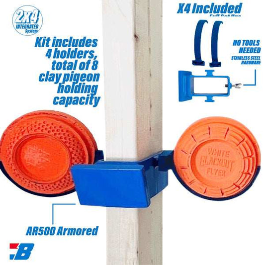 Bash Target Steel Target Stnd - Clay Pigeon Holder For 2x4 - Skoutley Outdoors LLC
