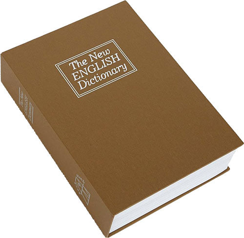 Load image into Gallery viewer, Bulldog Diversion Book Safe - Brown 3 Wheel Combination Lock
