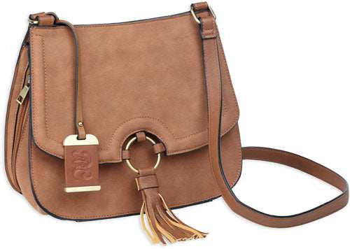 Bulldog Concealed Carry Purse - Cross Body Caramel Suede - Skoutley Outdoors LLC