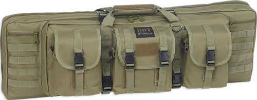 Bulldog 37" 2 Gun Tactical Cse - 3 Large Accessory Pockets Grn - Skoutley Outdoors LLC