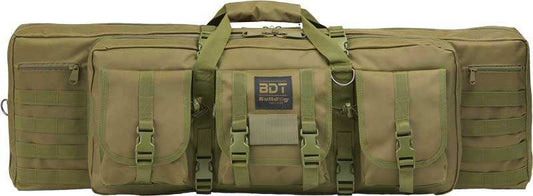 Bulldog 43" 2 Gun Tactical Cse - 3 Large Accessory Pockets Grn - Skoutley Outdoors LLC