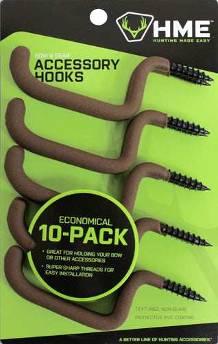 Hme Accessory Hook - Bow/gear 10pk - Skoutley Outdoors LLC