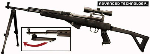 Adv. Tech. Bipod For Sks - Featherweight Black Nylon - Skoutley Outdoors LLC