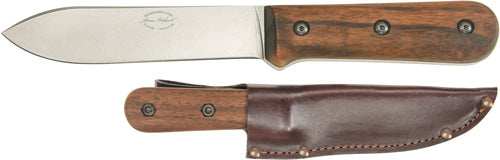 Ka-bar Becker Kephart Knife - 5.12" Bld Wlnt Hndle Lthr Shth - Skoutley Outdoors LLC