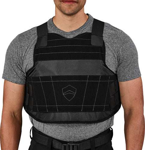 Load image into Gallery viewer, Bulletsafe Concealable Blltprf - Vest Xx-lrg Black W/cls Armor - Skoutley Outdoors LLC
