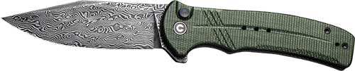 Civivi Knife Cogent 3.47" - Green Micarta/damascus Bttn Lk - Skoutley Outdoors LLC