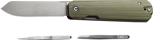 Civivi Knife Sendy 2.83" - Milled Green/red G-10 Clam Pk