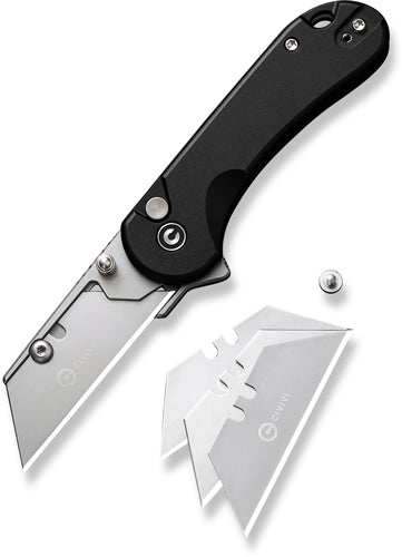 Civivi Utility Knife Elementum - 2.26" Black W/3 Extra Blades - Skoutley Outdoors LLC