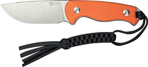 Civivi Knife Timberbark 3.2" - Fixed Orange/satin G10 Stnwash - Skoutley Outdoors LLC