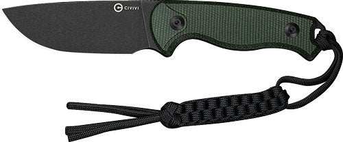Civivi Knife Timberbark 3.2" - Fixed Green Micarta/blk Stnwsh - Skoutley Outdoors LLC