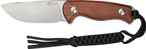 Civivi Knife Timberbark 3.2" - Fixed Guibourtia Wood/satin - Skoutley Outdoors LLC