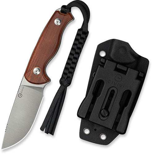 Civivi Knife Timberbark 3.2" - Fixed Guibourtia Wood/satin - Skoutley Outdoors LLC