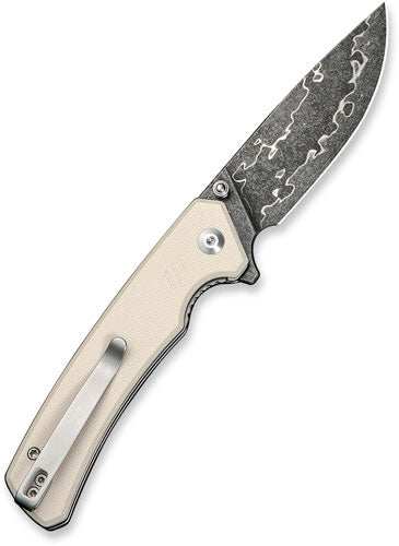Civivi Knife Merit 3.28" Ivory - G10/damascus Liner Lock - Skoutley Outdoors LLC
