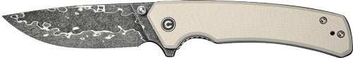 Civivi Knife Merit 3.28" Ivory - G10/damascus Liner Lock - Skoutley Outdoors LLC
