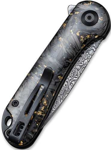 Civivi Knife Elementum 2.96" - Shredded Cbn Fbr/golden Dmscs - Skoutley Outdoors LLC