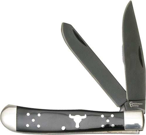 Abkt Cattlemans Cutlery Black - Angus Trapper 2-blade Folder - Skoutley Outdoors LLC