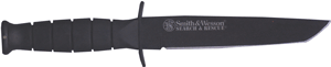 S&w Knife Ops Survival W/tanto - 6" Fixed Blade Blackened S/s - Skoutley Outdoors LLC