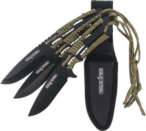 Cold Steel Throwing Knives - 4.4" Blade 3-pack W/sheath - Skoutley Outdoors LLC