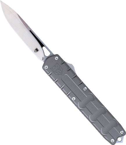 Cobratec Otf Enforcer Grey - 3.25" M390 Drop Point - Skoutley Outdoors LLC
