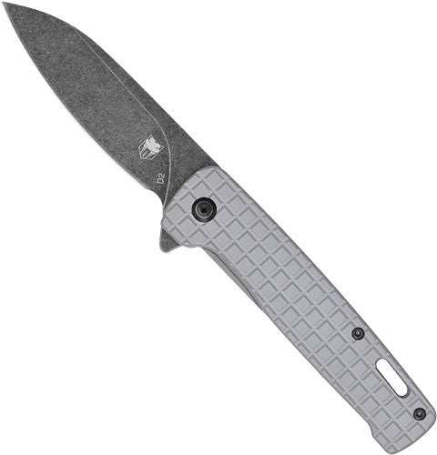 Cobratec Rhino Folder 3.37" - Grey/black Stonewash D2 Blade - Skoutley Outdoors LLC