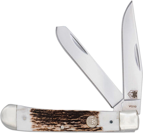 Cobratec Trapper Two Blade - G-10 Stag/ss Slip Joint - Skoutley Outdoors LLC