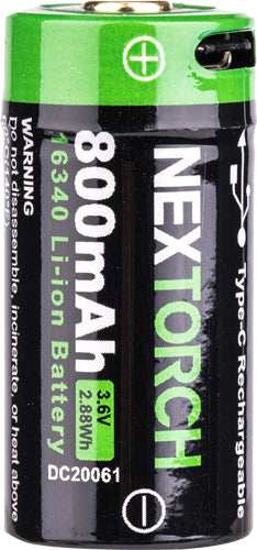 Nextorch 16340 Usb Type C - Battery - Skoutley Outdoors LLC