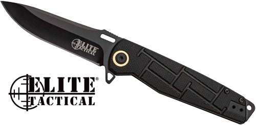 Mc Elite Tactical Readiness - 3.5" Drop Point Fldr Blk/blk - Skoutley Outdoors LLC
