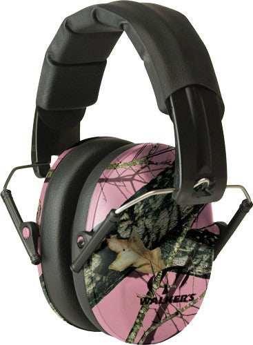 Walkers Muff Shooting Passive - Pro-low Profile 22db Pink Camo - Skoutley Outdoors LLC