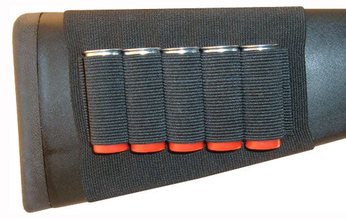 Grovtec Shotgun Shell Holder - Buttstock Sleeve Open Style Bk
