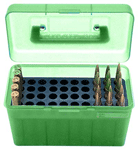 Mtm Deluxe Ammo Box 50-rounds - Rifle 22-250 To 308 Green - Skoutley Outdoors LLC